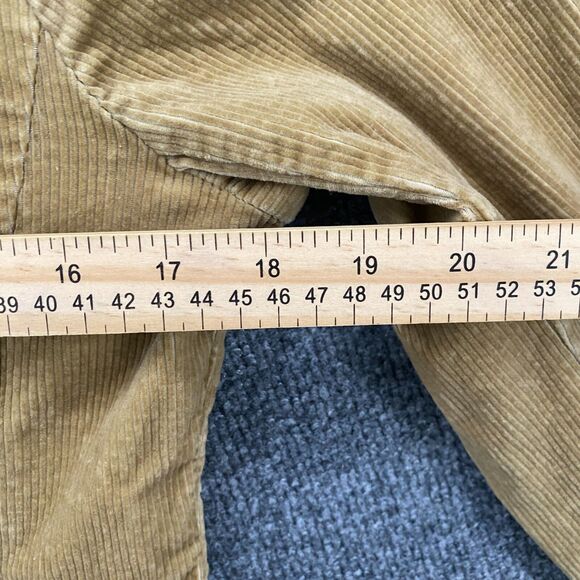 American Eagle Corduroy Jacket Womens M Tan Button Up Vintage 90s Western Barn - Picture 10 of 12